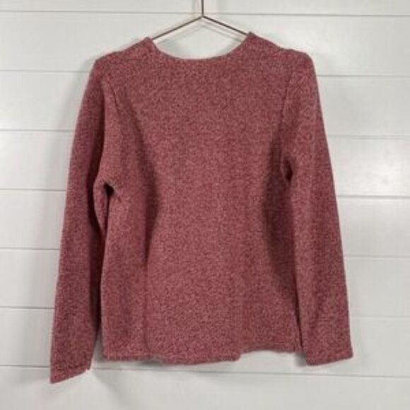 LL Bean Sweater Womens Medium Crewneck Pullover Knit Casual Marled Pullover Top - Picture 2 of 5